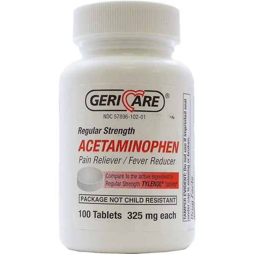 Geri-Care Geri-Care Acetaminophen Tablet 325 Mg 100 Counts Health & Beauty Dark Gray