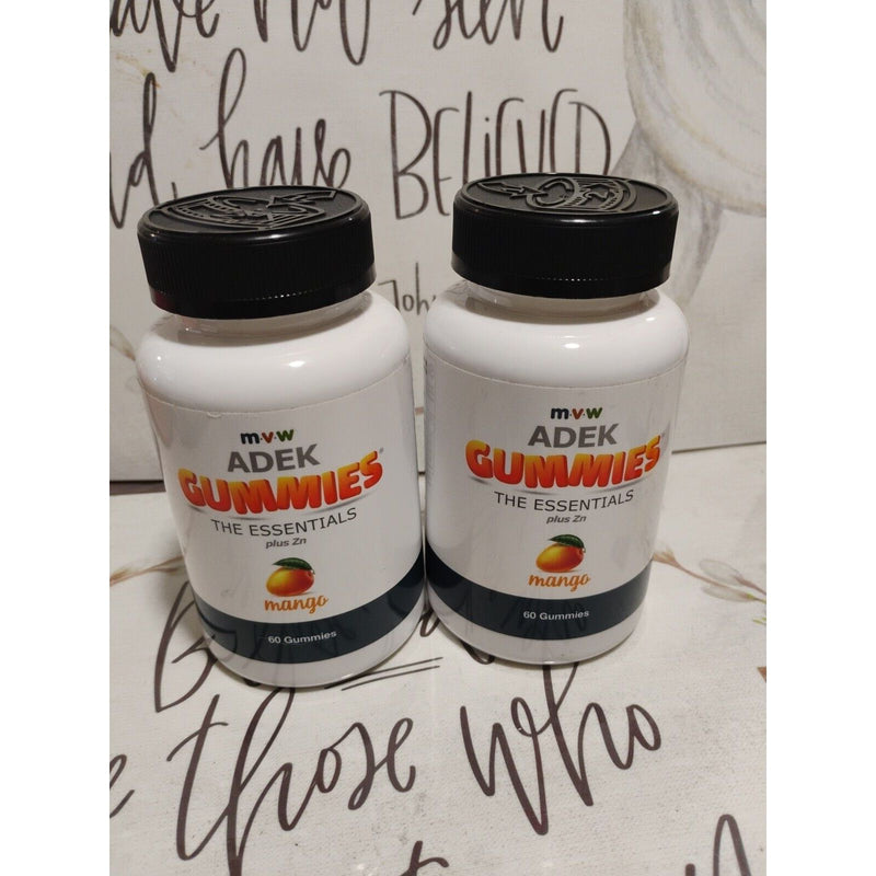 MVW MVW Adek Gummies The Essentials Plus Zn 60 Gummies, 120 Gummies. 2 Pack EXP 04/25 Vitamins & Supplements Gray