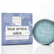 Green + Lovely Blue Arnica Salve /// Muscle Rub with Hemp Seed Oil Light Gray Blue Arnica