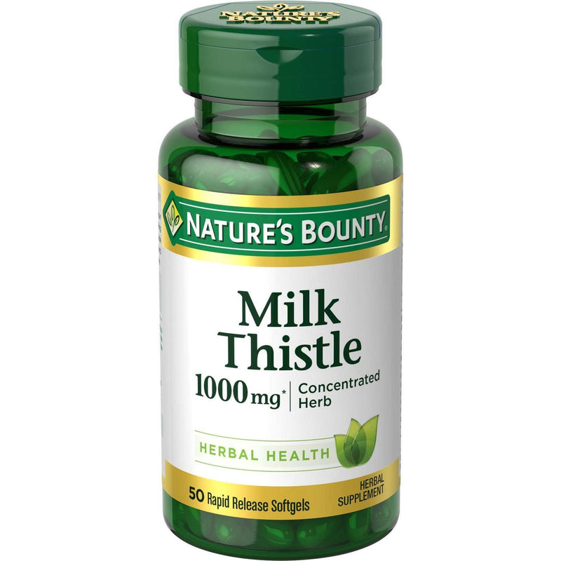 Nature's Bounty Nature's Bounty Herbal Health Milk Thistle Softgels, 1,000 Mg Vitamins & Supplements White Smoke