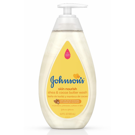 Johnson's Johnson's Baby Wash, Skin Nourish, Shea & Cocoa Butter 16.9 Fl Oz Baby & Toddler White Smoke
