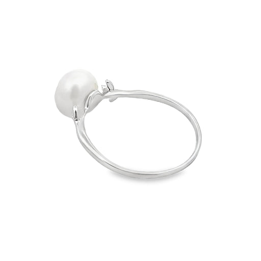 Bids.com FW Pearl Ring Sterling Silver Rings White Smoke 7.0