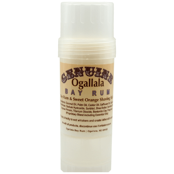 Ogallala Ogallala Bay Rum, Bay Rum & Sweet Orange Shaving Stick 2.5 Oz. Shaving & Grooming Light Gray
