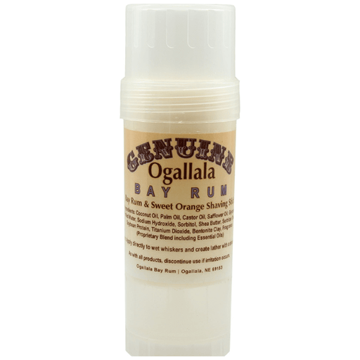 Ogallala Ogallala Bay Rum, Bay Rum & Sweet Orange Shaving Stick 2.5 Oz. Shaving & Grooming Light Gray