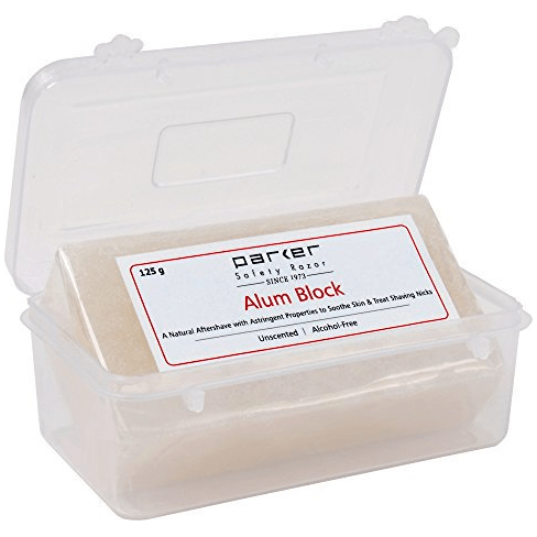 Parker Parker Safety Razor's 125G Alum Block With Travel Case Sanding Blocks White Smoke