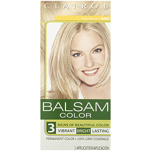 Balsam Color Balsam Color Clairol Permanent Hair #600 Palest Blonde Hair Color Tan