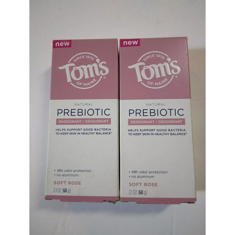 Tom's of Maine Tom's of Maine Prebiotic Aluminum-Free Natural Deodorant, Soft Rose, 2.1 Oz Deodorant Dark Gray