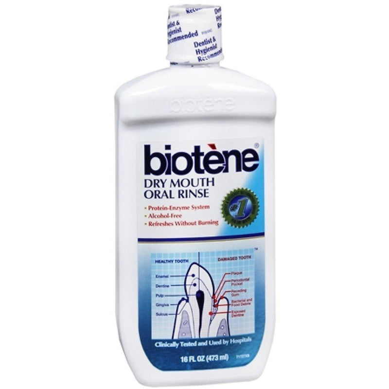 Biotène Biotène Biotene Fresh Mint Mouthwash For Dry Mouth Relief, 16 Ounces Mouthwash White Smoke