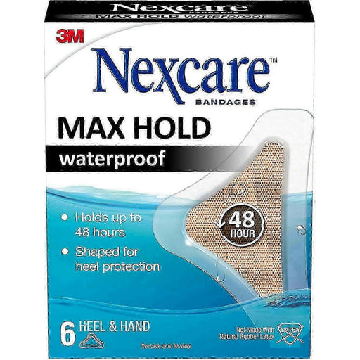 Nexcare Nexcare Max Hold Waterproof Heel And Hand Bandages Medical Tape & Bandages White Smoke