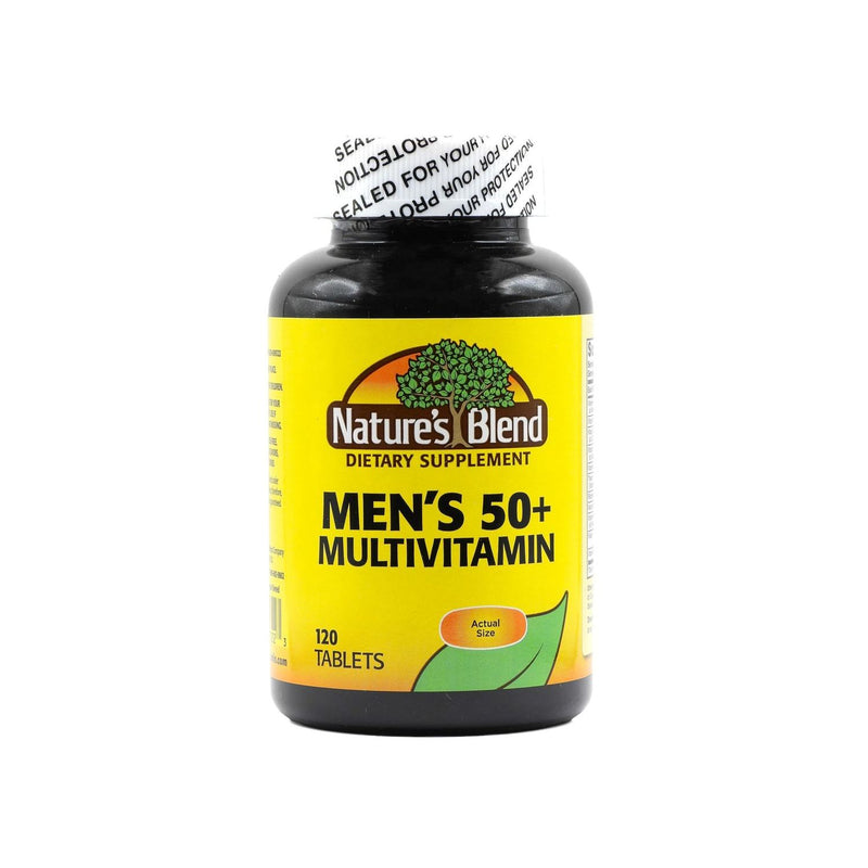 Nature's Blend Nature's Blend® Men’s 50+ Multivitamin – Comprehensive Senior Support (120 Tablets) Vitamins & Supplements White Smoke