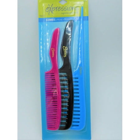 Almar Sales Company Inc Almar Sales Company Inc – Trio Comb Set (3-Piece Styling Collection) Combs & Brushes Gray