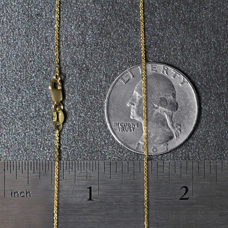 Bids.com 14k Yellow Gold Diamond Cut Cable Link Chain 0.8mm Necklaces Dark Slate Gray 16 / Yellow Gold,18 / Yellow Gold,20 / Yellow Gold,One / Yellow Gold