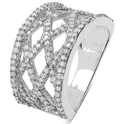 Bids.com 0.92 Carat Genuine White Diamond .925 Sterling Silver Ring Rings White Smoke size 7.00,size 8.00,size 6.00,size 9.00