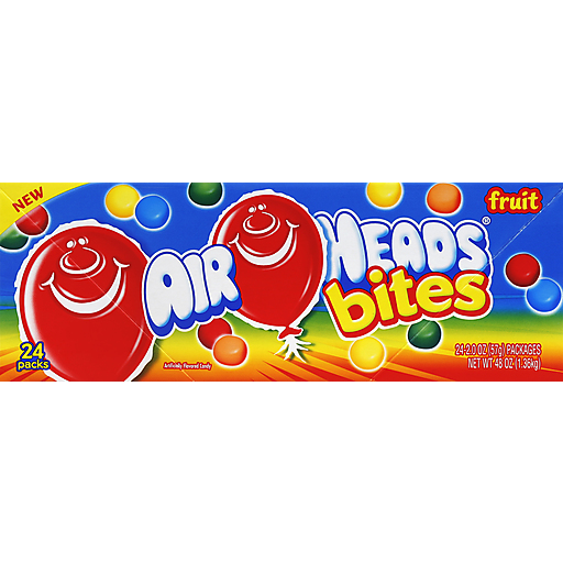 Air Heads Air Heads Candy, Fruit, Bites, 24 Packs Fruits & Vegetables Firebrick