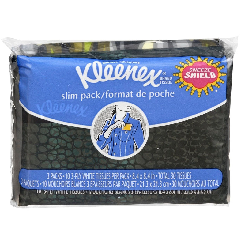 Kleenex Kleenex Unscented Slim Wallet Facial Tissues, 10 Tissues Per Pack, Box Of 18 Packs Facial Tissues Dark Slate Gray
