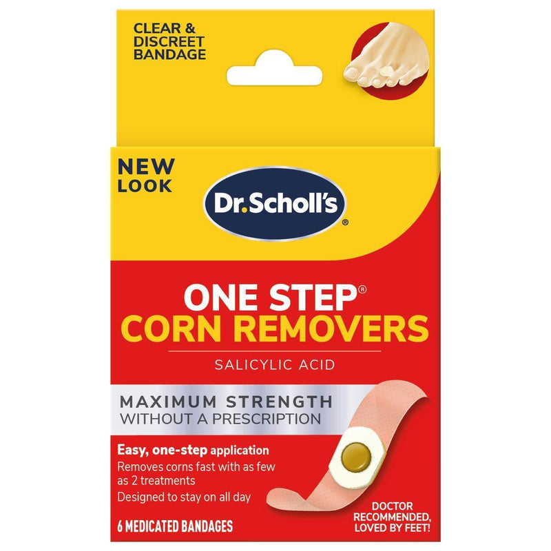 Dr. Scholl's Dr. Scholl's Maximum Strength One Step Corn Removers 6 Bandages Foot Care Gold
