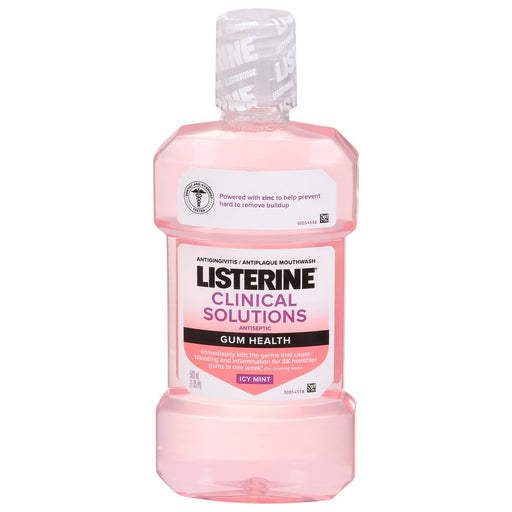 Listerine Listerine Mouthwash, Antiseptic, Icy Mint, Gum Health 1.05 Pt Mouthwash White Smoke