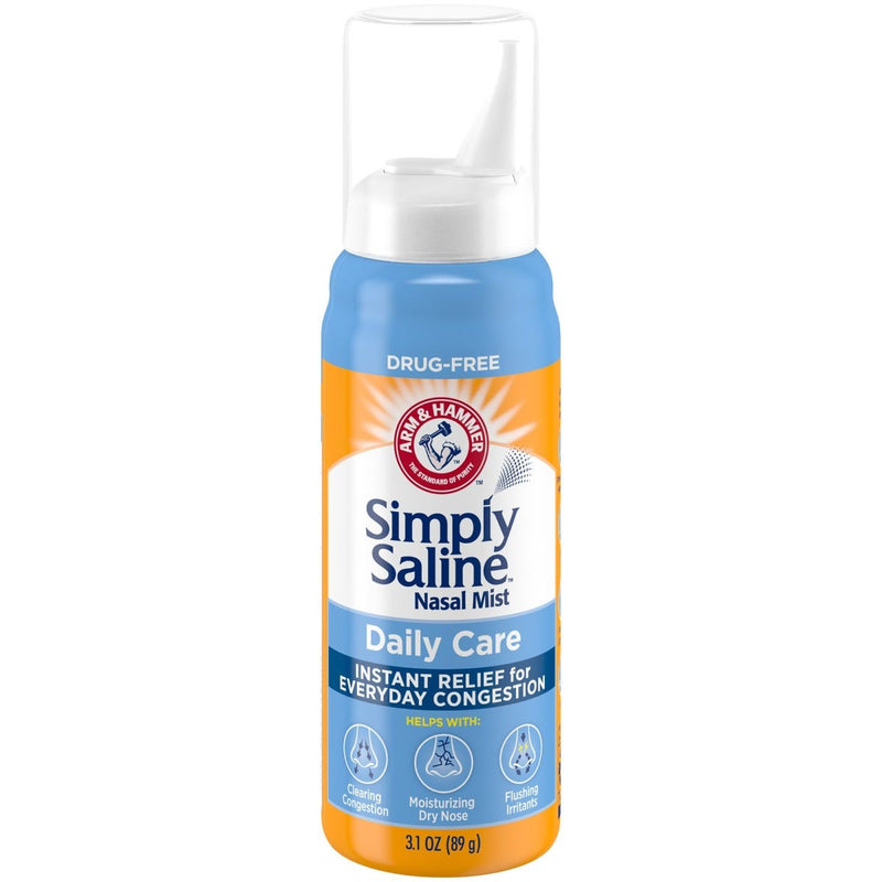Simply Saline Simply Saline Arm & Hammer Nasal Mist, Daily Care - 3.1 Oz Medicine & Drugs White Smoke