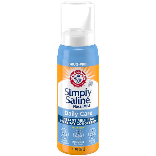 Simply Saline Simply Saline Arm & Hammer Nasal Mist, Daily Care - 3.1 Oz Medicine & Drugs White Smoke
