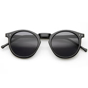 zeroUV 1920's P3 Dapper Vintage Inspired Round Sunglasses 8637 Sunglasses White Smoke Black Smoke