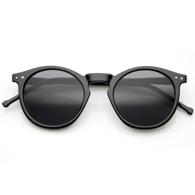 zeroUV 1920's P3 Dapper Vintage Inspired Round Sunglasses 8637 Sunglasses White Smoke Black Smoke