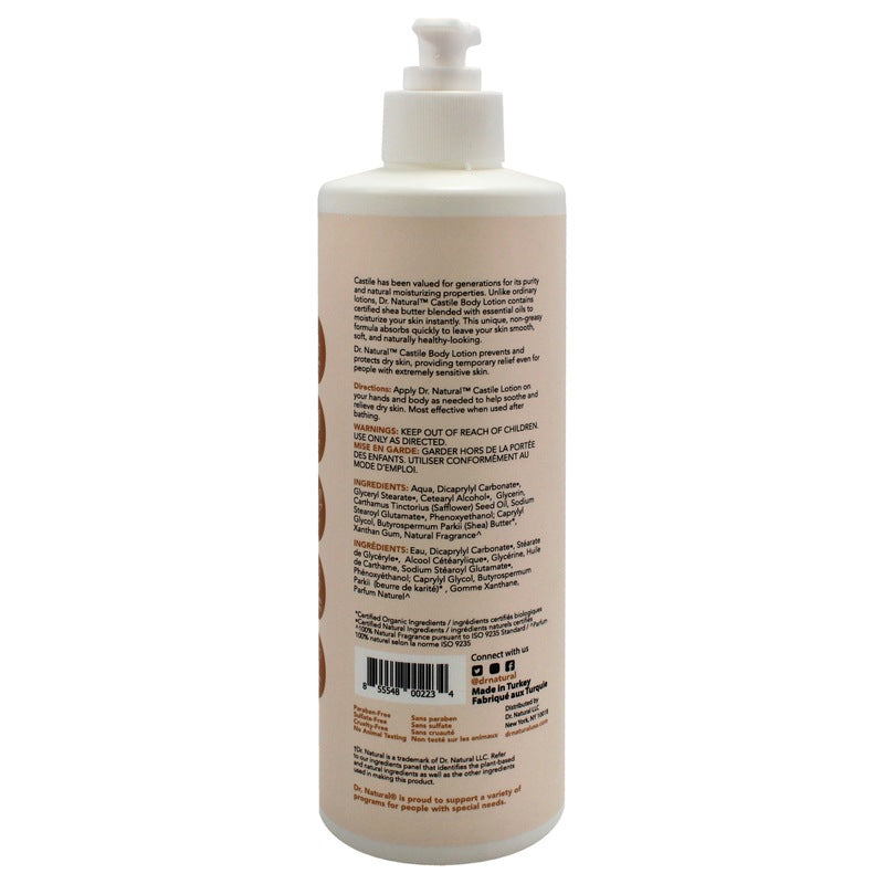 Dr. Natural Dr. Natural Castile Body Lotion - Shea Butter Plus Vanilla By - 16 Oz Lotion & Moisturizer Rosy Brown