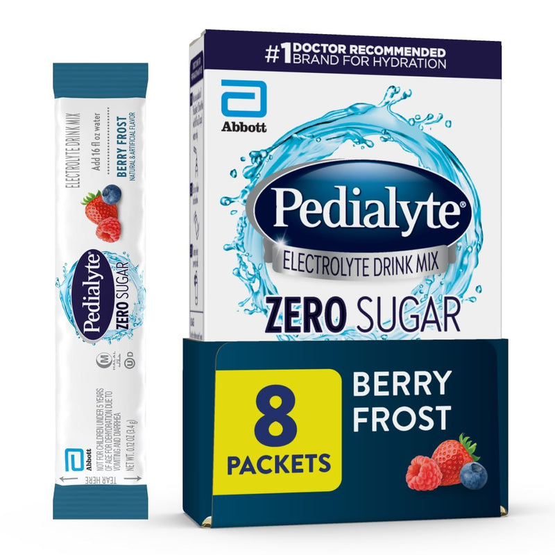 Pedialyte Pedialyte® Zero Sugar Electrolyte Drink Mix - Berry Frost Powdered Beverage Mixes White Smoke
