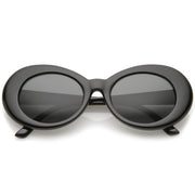 zeroUV Retro 1990's Fashion Oval Clout Goggle Sunglasses Sunglasses White Smoke Black Smoke,White Smoke,Tortoise Smoke,Clear Green,Red Smoke