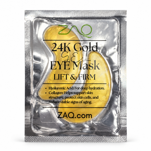 ZAQ Skin & Body 24K Gold Lift & Firm Hydrogel Eye Patches Gray 1 Pair
