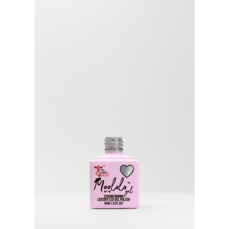 minimanimoo Moolala™ 2 Step Gel - #24 Glittery Silver Nail Polish Lavender
