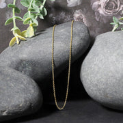 Bids.com 10k Yellow Gold Diamond Cut Cable Link Chain (1.10 mm) Necklaces Black 16 / Yellow Gold,18 / Yellow Gold,20 / Yellow Gold