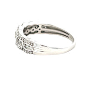 Bids.com .50ct Diamond Wedding Band Ring 14KT White Gold Rings White Smoke 7.0