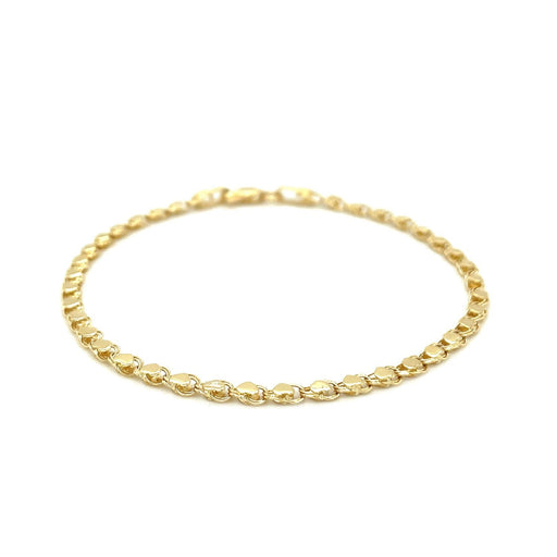 Bids.com 2.9mm 14k Yellow Gold Heart Bracelet Bracelets White Smoke 5.5 / Yellow Gold,7 / Yellow Gold,8 / Yellow Gold