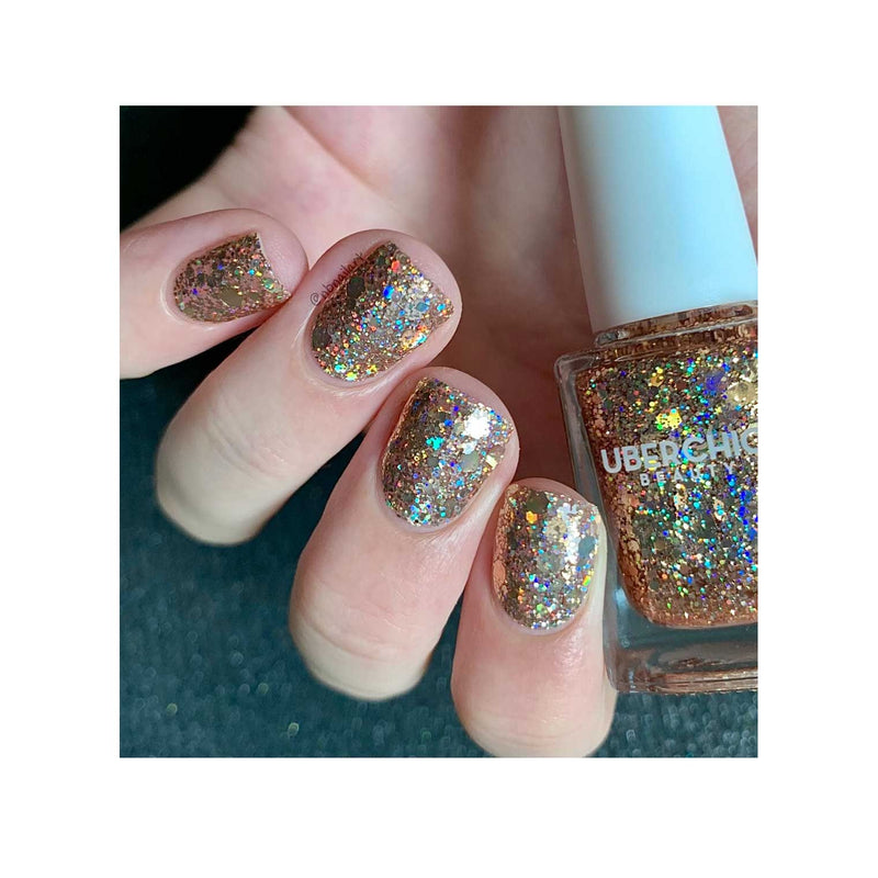 UberChic Beauty 24K Chic - Holographic Polish Regular Polish Dark Gray
