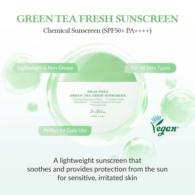 AsiaBeautyMall Dr. Althea Green Tea Fresh Sunscreen SPF50+ PA++++ Sunscreen White Smoke