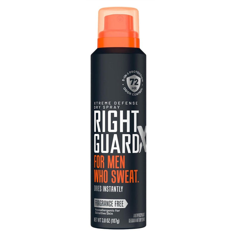 Right Guard Right Guard Xtreme Defense Dry Spray Fragrance-Free 3.8oz Men Deodorant Dark Slate Gray