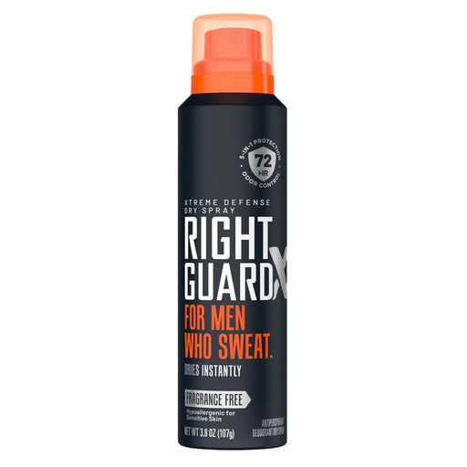 Right Guard Right Guard Xtreme Defense Dry Spray Fragrance-Free 3.8oz Men Deodorant Dark Slate Gray