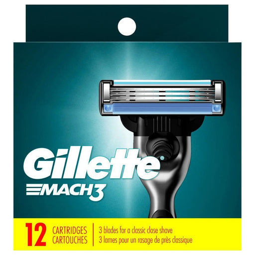 Gillette Gillette Mach3 Men's Razor Blades, 12 Blade Refills Health & Beauty Black