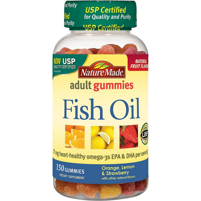 Nature Made Nature Made Orange Lemon And Strawberry Adult Fish Oil Gummies Vitamins & Supplements White Smoke