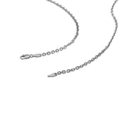 Bids.com 14k White Gold Diamond Cut Cable Link Chain (2.60 mm) Necklaces White Smoke 18 / White Gold,20 / White Gold,22 / White Gold,24 / White Gold