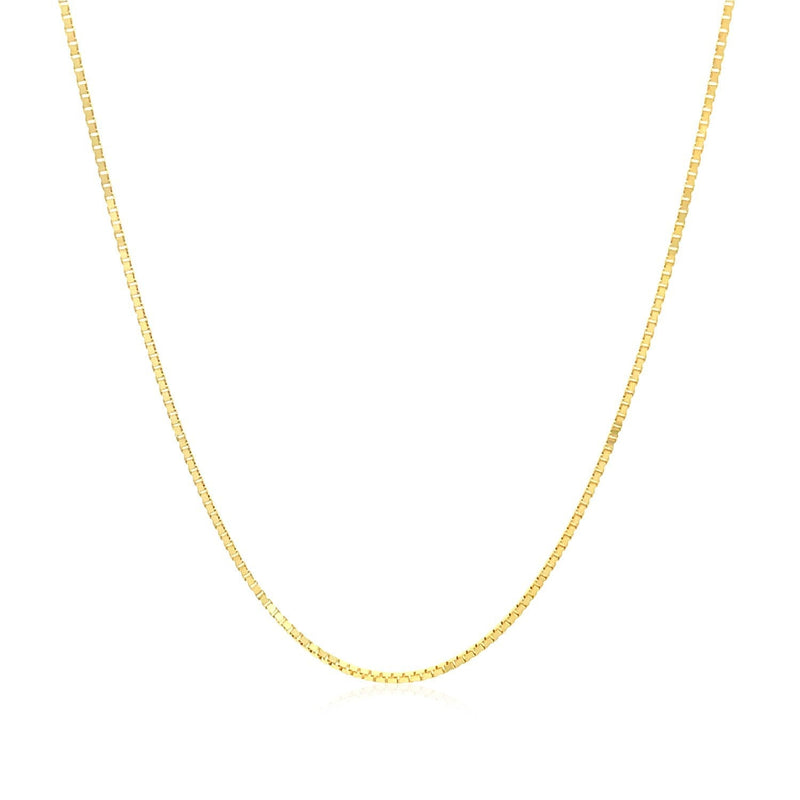 Bids.com 10k Yellow Gold Classic Box Chain 0.8mm Necklaces White Smoke 16 / Yellow Gold,18 / Yellow Gold,20 / Yellow Gold,22 / Yellow Gold,24 / Yellow Gold,30 / Yellow Gold