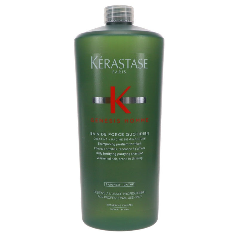 Kerastase Kerastase Genesis Homme Bain De Force Quotidien Shampoo 33.8 Oz Shampoo White Smoke