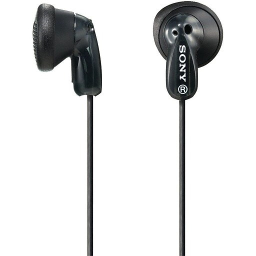 0 Sony MDR-E9LP Lightweight Earbuds, Black Headphones White Smoke