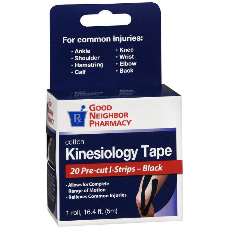Silver Rod Pharmacy Silver Rod Pharmacy GNP Cotton Kinesiology Tape Black 20CT Exercise & Fitness White Smoke