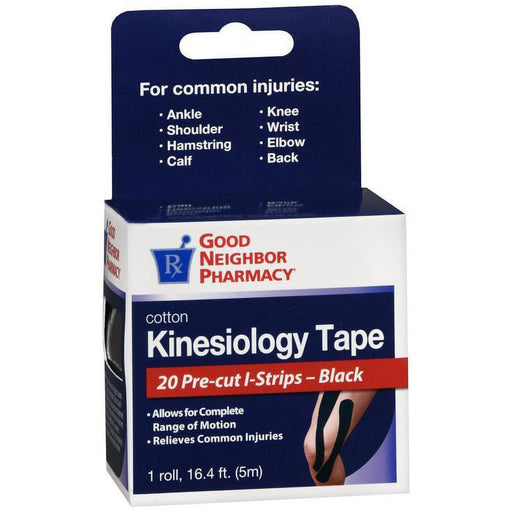 Silver Rod Pharmacy Silver Rod Pharmacy GNP Cotton Kinesiology Tape Black 20CT Exercise & Fitness White Smoke