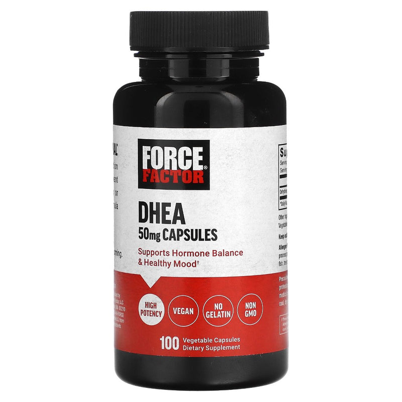 Force Factor Force Factor DHEA, 50 Mg, 100 Vegetable Capsules Single Vitamins White Smoke