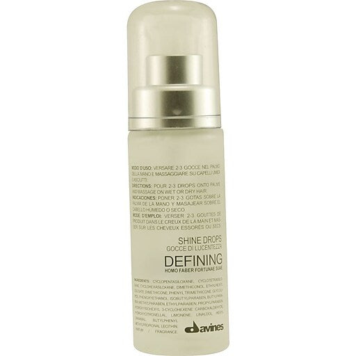 Defining Defining Davines Shine Drops For Unisex 1.1 Ounce Hair Styling Products Gray