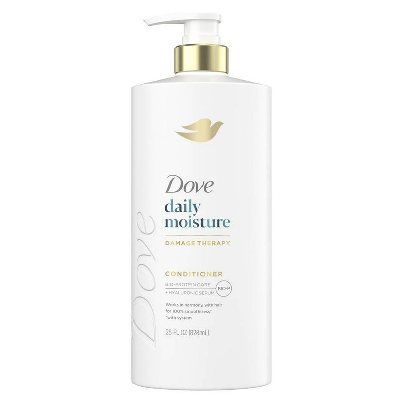 Dove Dove Er Daily Moisture For Dry Hair With Bio-Protein Care Technology And Hyaluronic Serum 28 Fl Oz Shampoo & Conditioner White Smoke