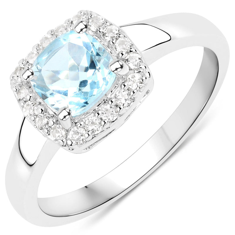Bids.com 4.62 Carat Genuine Blue Topaz and White Topaz .925 Sterling Silver 3 Piece Jewelry Set (Ring, Earrings, and Pendant w/ Chain) Jewelry Sets White Smoke size 6.00,size 7.00,size 8.00,size 9.00,size 5.00,size 7.50