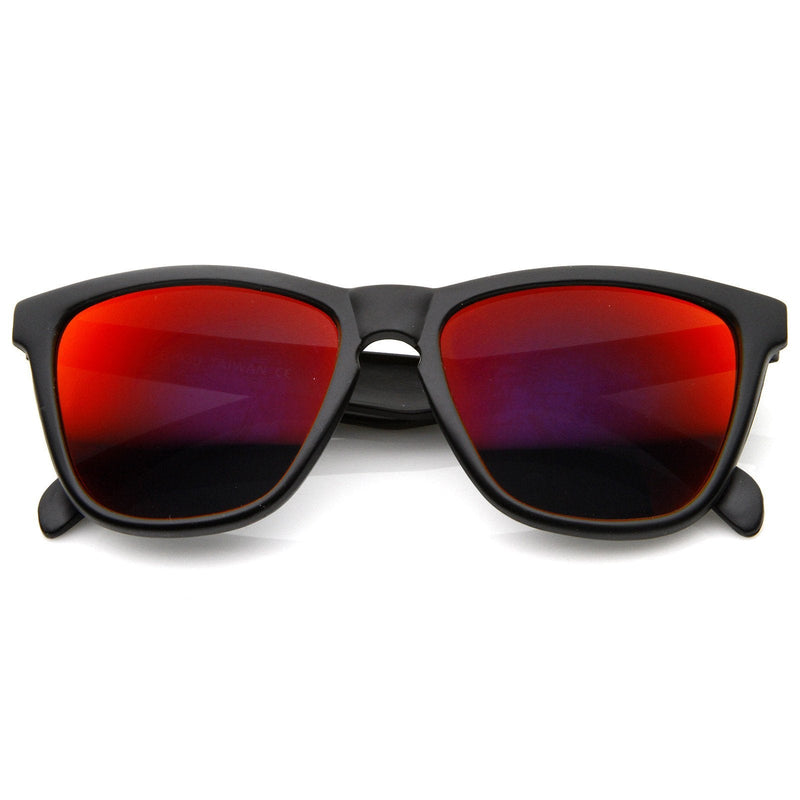 zeroUV Rad Action Sports Mirrored Lens Horned Rim Sunglasses 8647 Sunglasses White Smoke Black Fire,Black Ice,Black Sun,Frost Ice,White Fire,White Ice,Black Purple,Black Midnight,White Sun